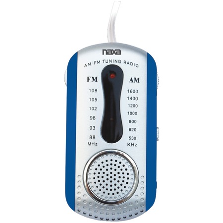 NAXA AM/FM Mini Pocket Radio with Speaker (Blue) NR721BL